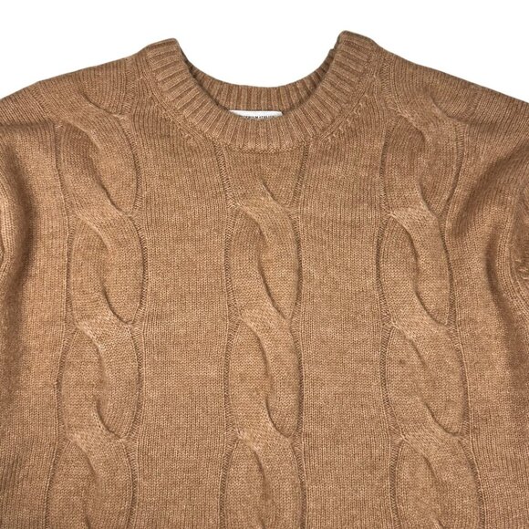 Stockholm Atelier & Other Stories Cable Knit Wool Sweater Sz.S Camel Oversized - Picture 4 of 12